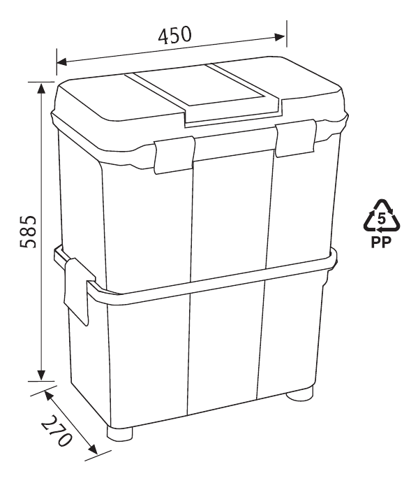 Toolbox Mobile With Organizer – 45cm